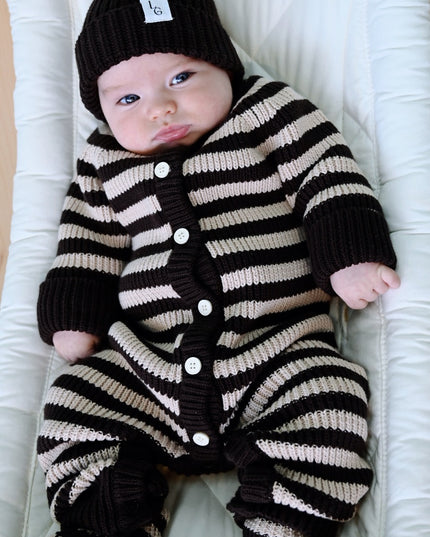 KNITTED ROMPER| TIRAMISU
