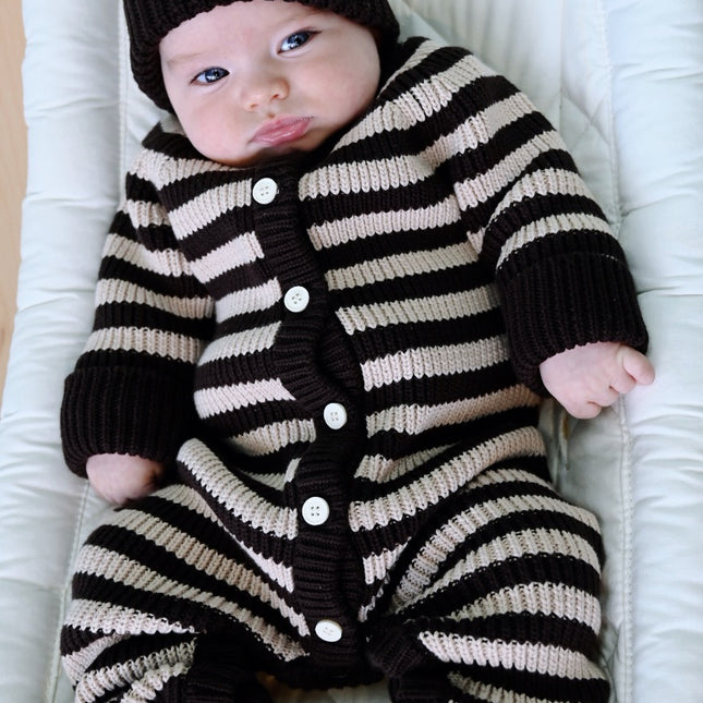 KNITTED ROMPER| TIRAMISU