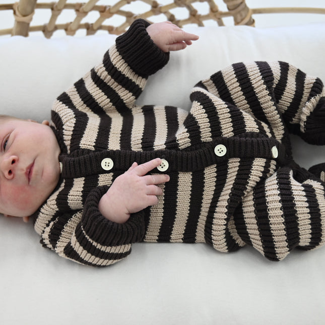 KNITTED ROMPER| TIRAMISU