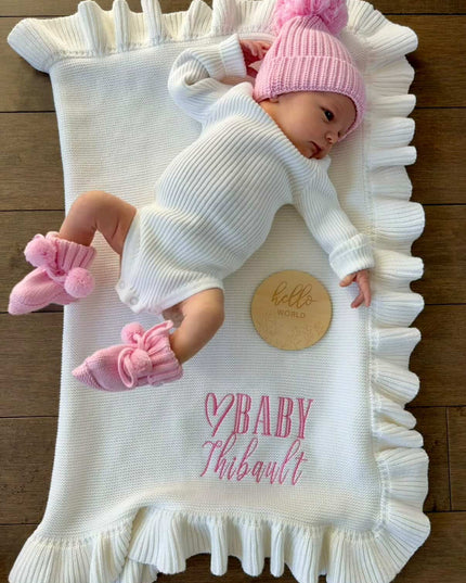 MARSHMALLOW KNIT BLANKET