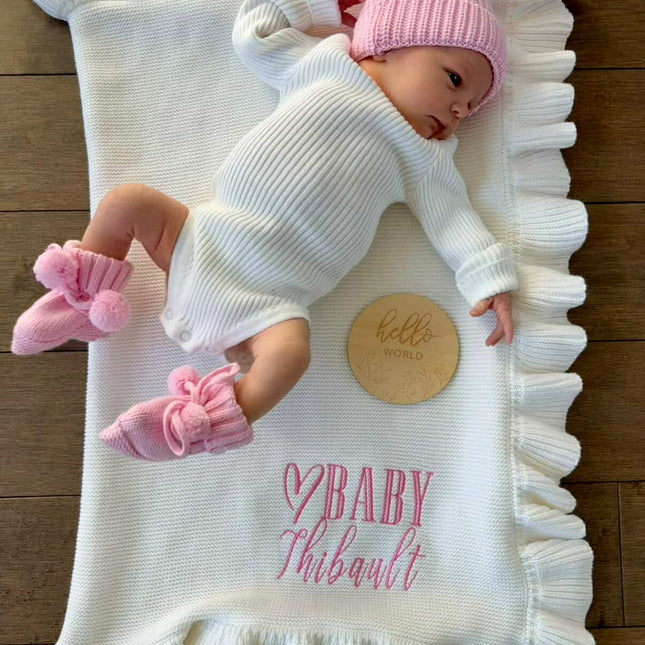 MARSHMALLOW KNIT BLANKET