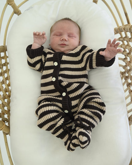 KNITTED ROMPER| TIRAMISU