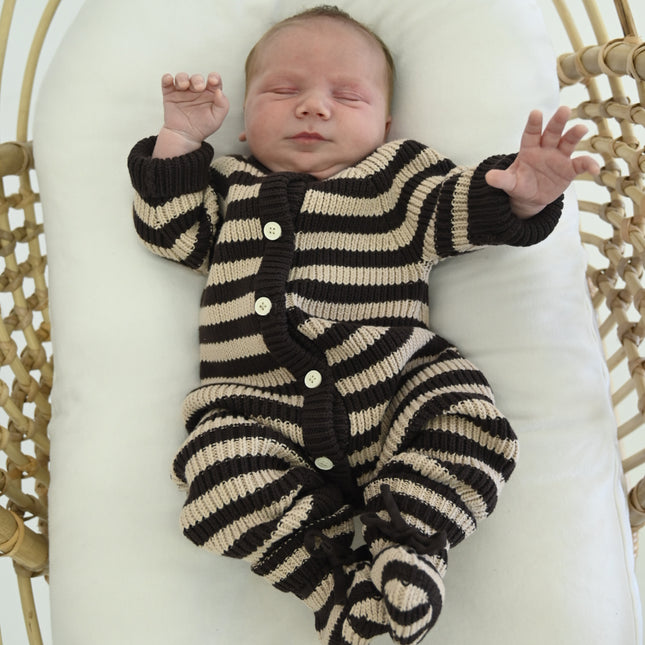 KNITTED ROMPER| TIRAMISU