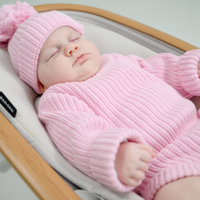 CHUNKY KNIT ROMPER | BALLERINA PINK