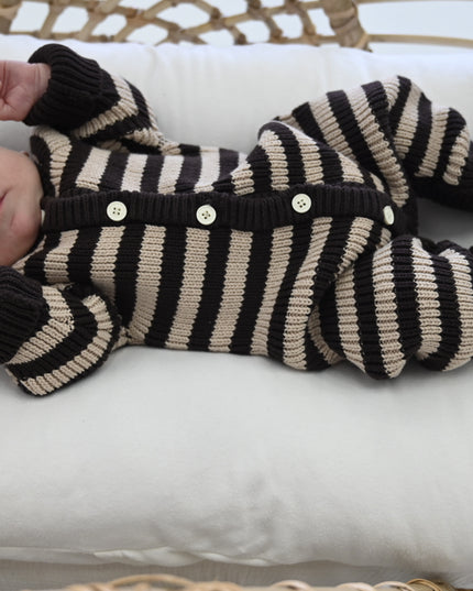 KNITTED ROMPER| TIRAMISU