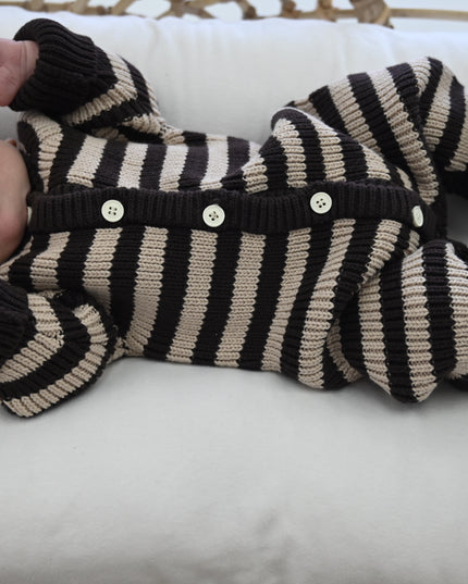 KNITTED ROMPER| TIRAMISU