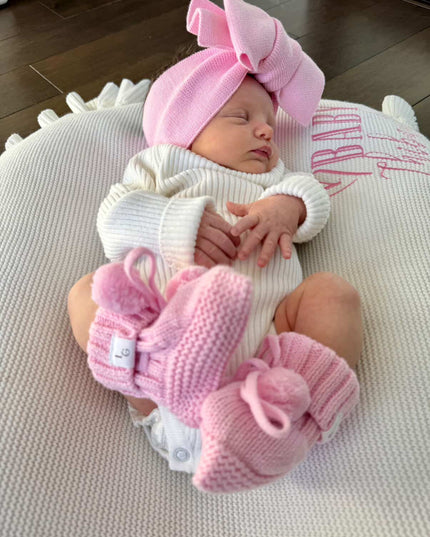 KNITTED BOOTIES | BALLERINA PINK