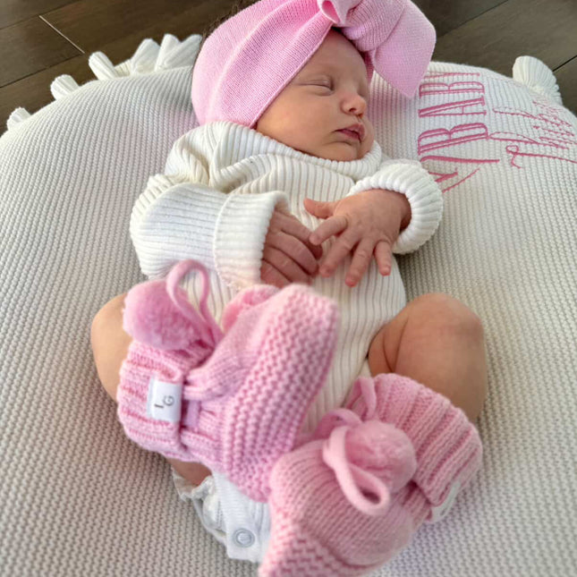 KNITTED BOOTIES | BALLERINA PINK