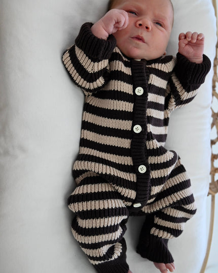 KNITTED ROMPER| TIRAMISU