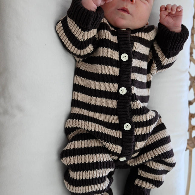 KNITTED ROMPER| TIRAMISU
