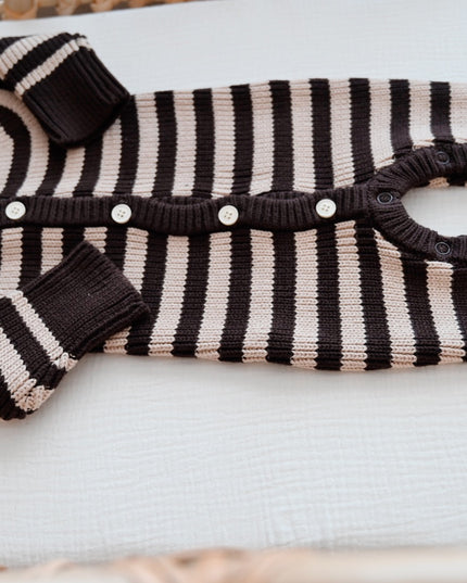 KNITTED ROMPER| TIRAMISU