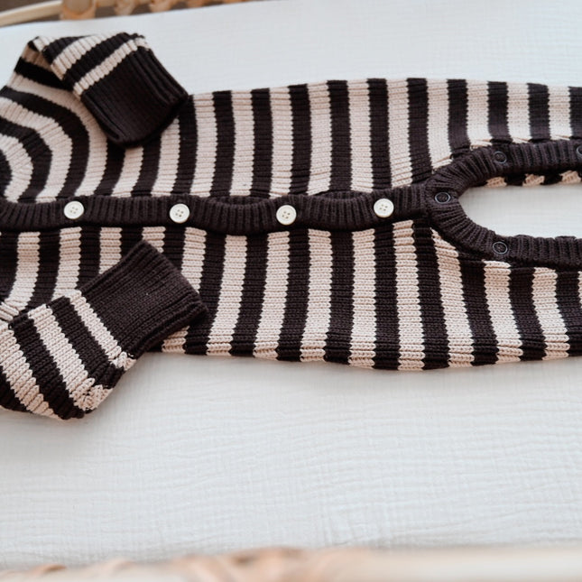 KNITTED ROMPER| TIRAMISU