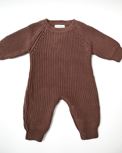 KNITTED ROMPER| MOCHA