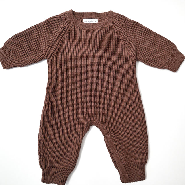 KNITTED ROMPER| MOCHA