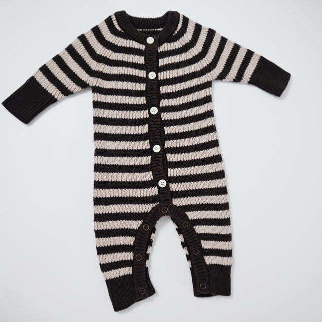 KNITTED ROMPER| TIRAMISU