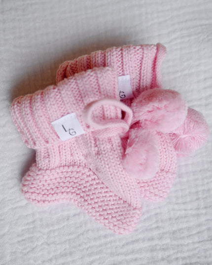 KNITTED BOOTIES | BALLERINA PINK