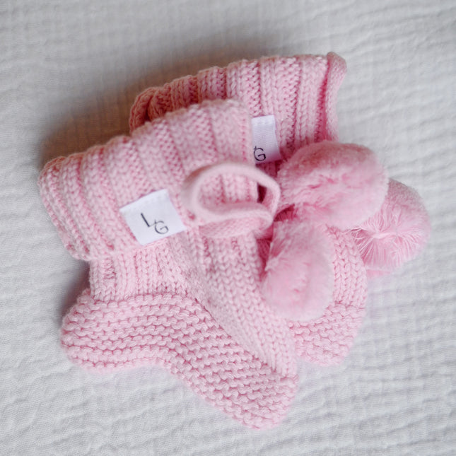 KNITTED BOOTIES | BALLERINA PINK