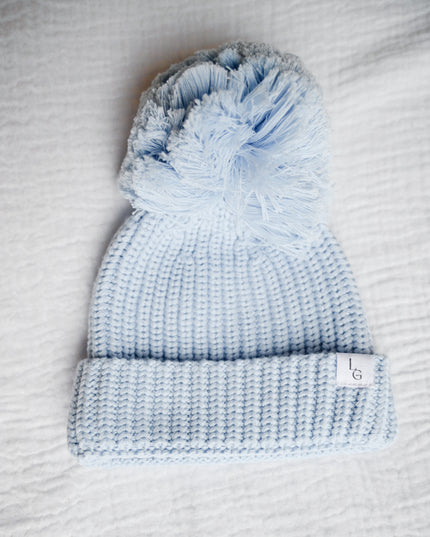 KNITTED BEANIE| AZURE