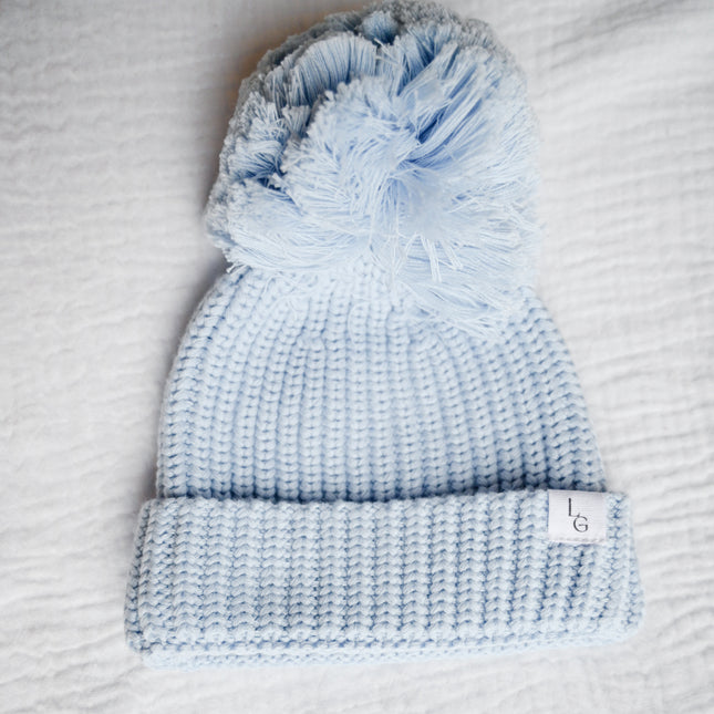 KNITTED BEANIE| AZURE